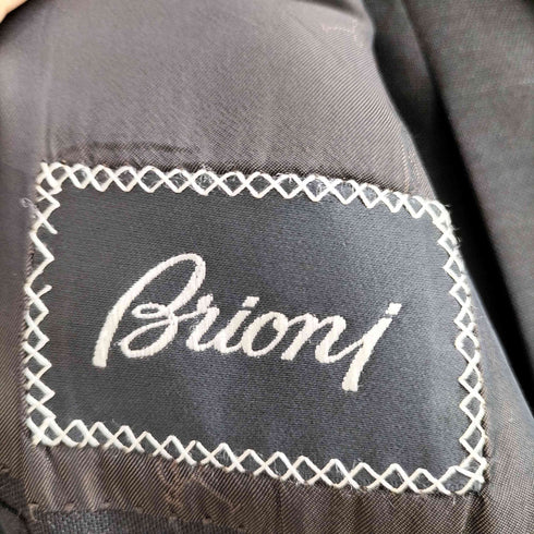 ブリオーニ BRIONI PURE ESCORIAL NM TRAIANO ウールギャバ 段返り3B テーラードジャケット TENSHI ウールギャバ 2タック センタープレススラックス セットアップ メンズ